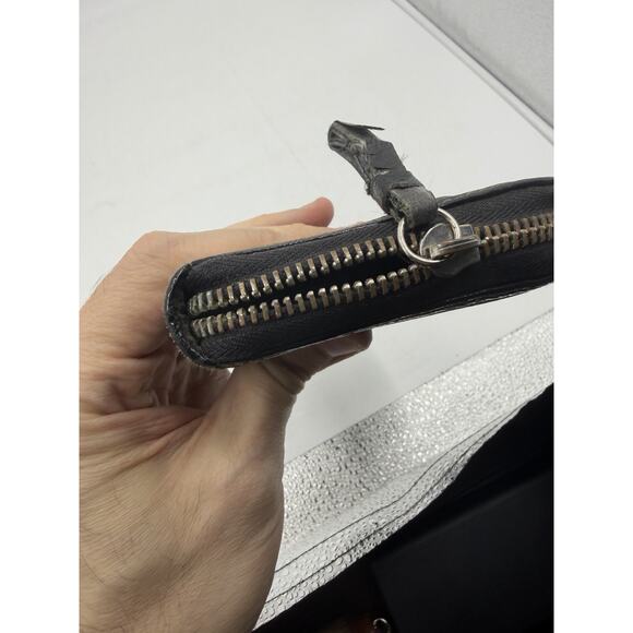 Coach F54007 Crossgrain Accordion Zip Around Leather Wallet - Black - Picture 6 of 6